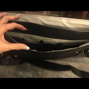 New black leather laptop briefcase